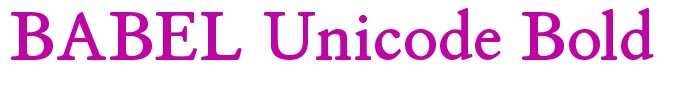 BABEL Unicode Bold